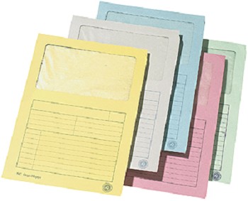 L-map papier geel, A4, pakje à 10 stuks